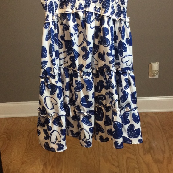 M She + Sky blue heart ruffle dress - Picture 7 of 16